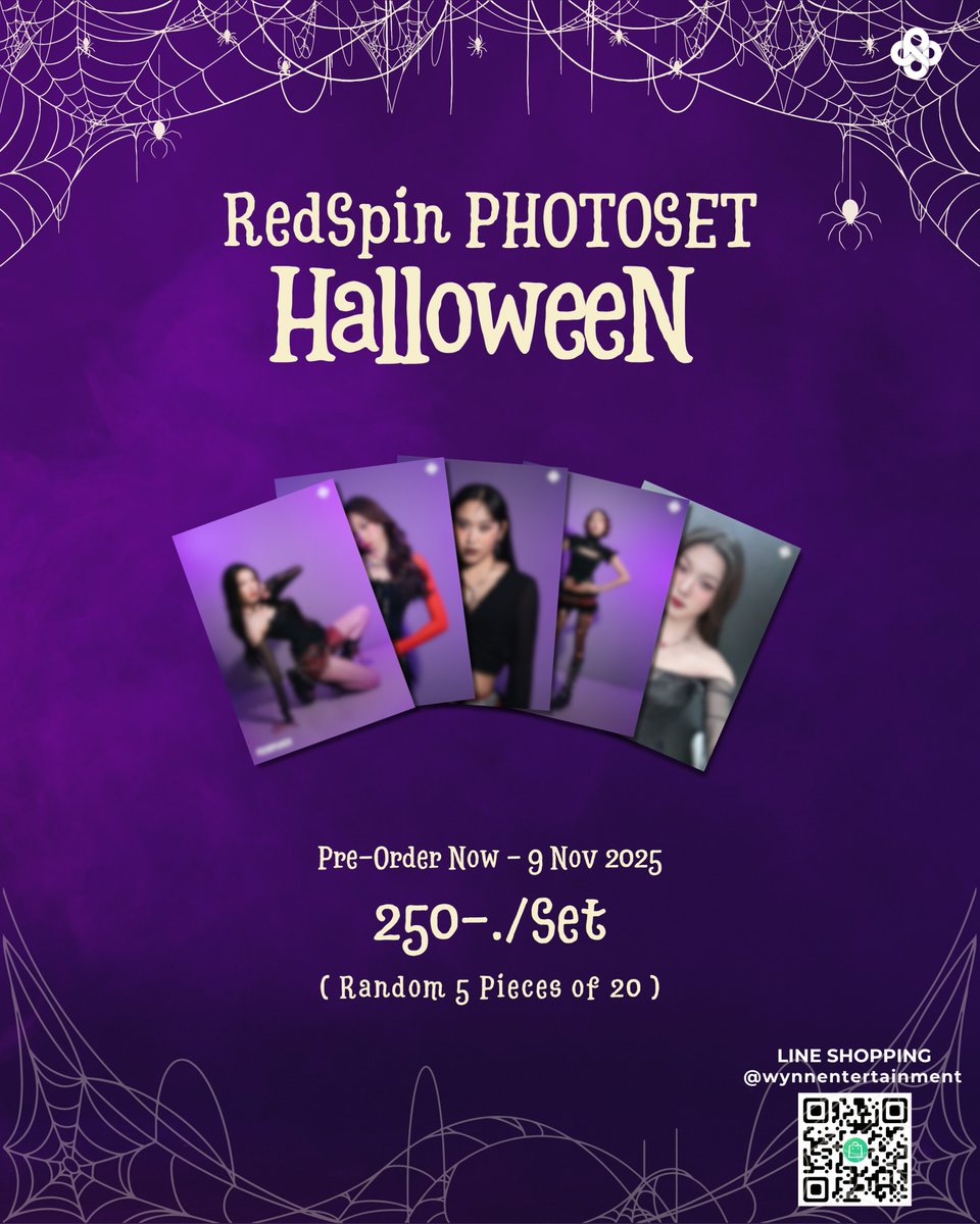 RedSpinOfficial's tweet photo. RedSpin Photoset ‘HALLOWEEN’ 😈🕸️🕷️
[PRE-ORDER]

📍 https://t.co/9lqqpuHfIc

เปิดพรีถึง 09.11.2025
เริ่มจัดส่ง 12.11.2025

ใน 1 Set ประกอบไปด้วย รูปศิลปิน (แบบสุ่ม)
จำนวน 5 ใบ จากทั้งหมด 20 แบบ

ราคา : 250 THB / Set
ค่าจัดส่ง : 50 บาท

#RedSpin
#WYNNentertainment
#HALLOWEEN https://t.co/TCGBXbCMVS