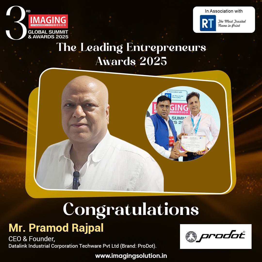 imagingmag's tweet image. Mr. Pramod Rajpal, CEO &amp;amp; Founder, Datalink Industrial Corporation Techware Pvt Ltd (Brand: ProDot) Honored as The Leading Entrepreneur of the Year 2025 

Glimpse Link: photos.app.goo.gl/DDUoPF7tjamB8Q…

Glimpse Video Link: youtu.be/L-Dmec0jKFs

@ProDotGroup #ProDotGroup @imagingmag