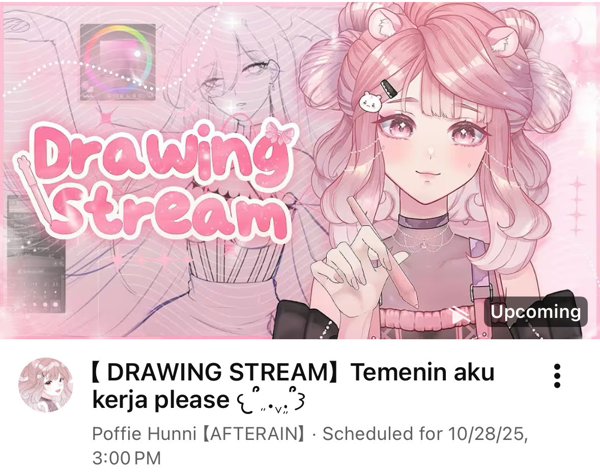 hunnipoffie's tweet image. Starting a bit early today as I work on  comms ✨💗
Come to my drawing stream will you? 🫶🏻
🕒: 15.00 WIB (GMT+7)
📍: youtube.com/live/WesVPDfnI…
#PoffieLive