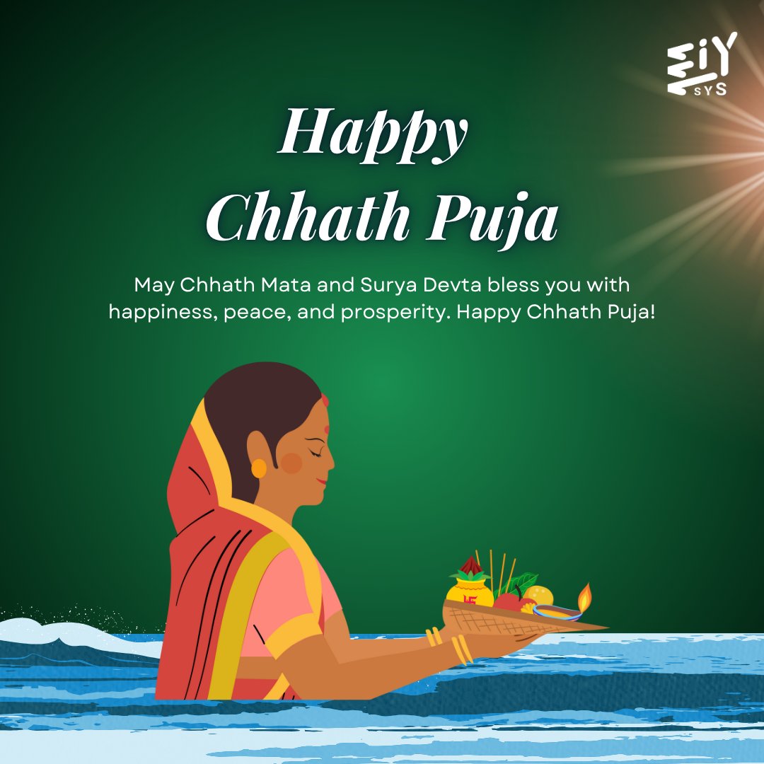 ✨ Celebrating #ChhathPuja — a festival of gratitude, purity &amp; devotion.

At <a href="/eiysys/">EIY SYS Pvt Ltd</a> , we honor this spirit through innovation that uplifts and sustains. 🌿💡

#HappyChhathPuja #Eiysys #InnovationForGood #FestiveSeason