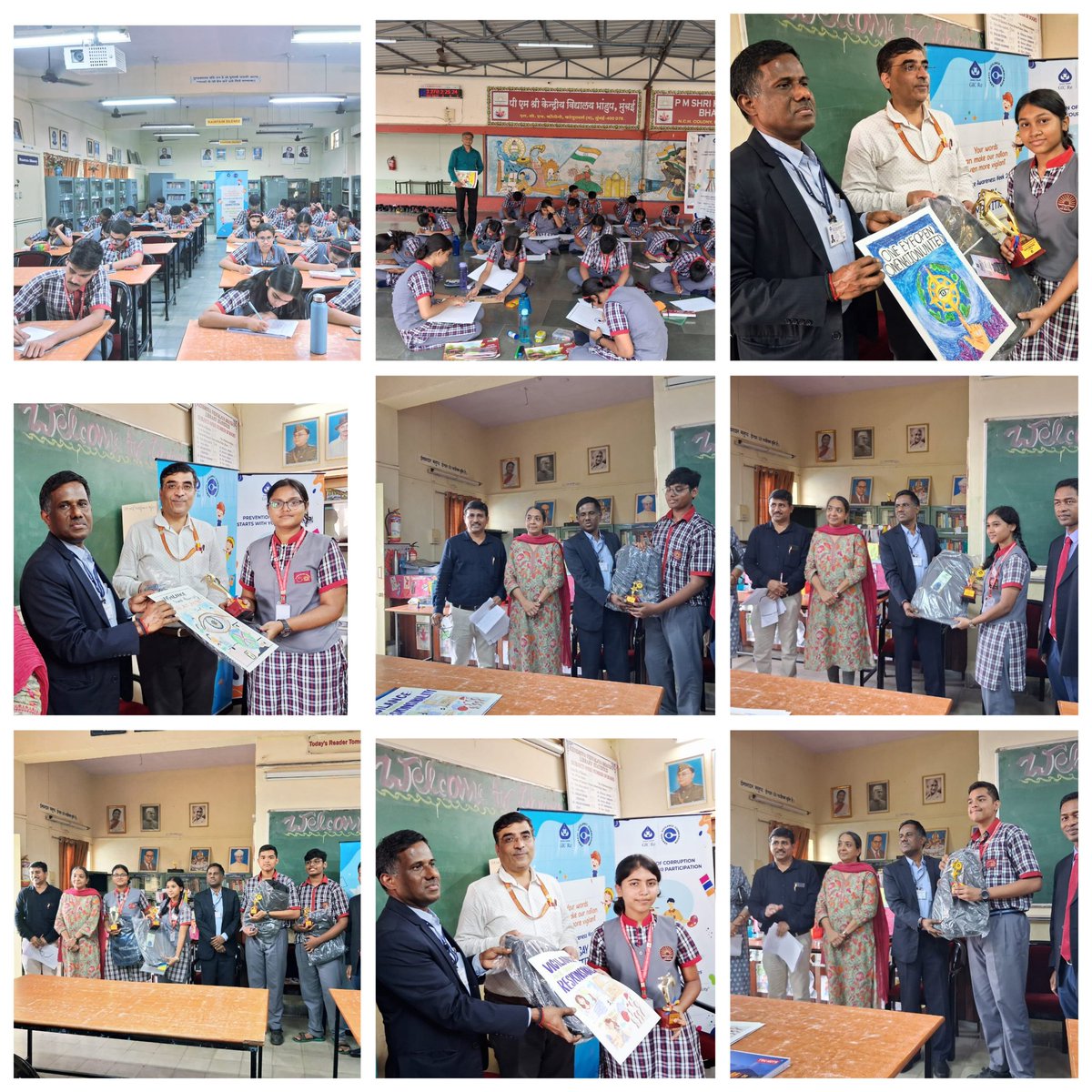 Vigilance Awareness Week 2025, GIC Re’s Vigilance Dept. held Essay &amp; Poster Competitions at PM SHRI Kendriya Vidyalaya, Bhandup. Theme: “Vigilance: Our Shared Responsibility.” Winners received trophies &amp; certificates promoting integrity &amp; accountability.

<a href="/CVCIndia/">CVC, Govt. of India</a>