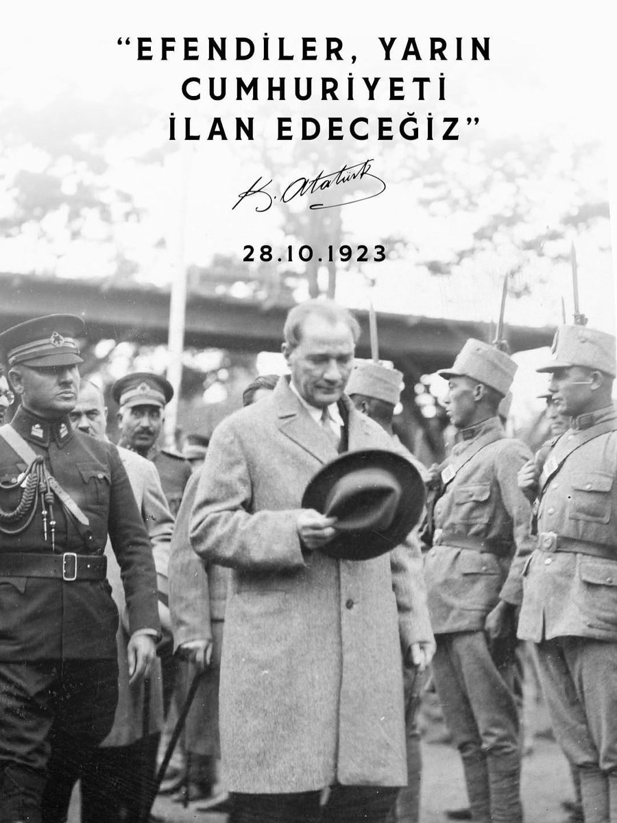 Bu topraklarda hiçbir şey bize verilmedi.
Her adım, her nefes, her özgürlük alın teriyle, kanla, inatla kazanıldı.

29 Ekim, bir tarih değil.
Bir halkın “bir daha boyun eğmem” dediği andır.

Cumhuriyet, bize miras değil; emanettir.

🇹🇷 Sonsuza dek.