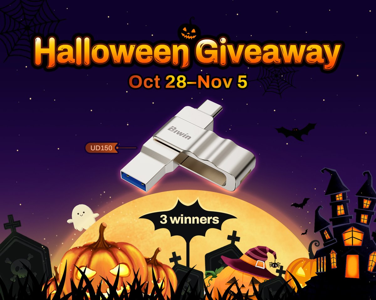 🎃Halloween Giveaway - Win a 128GB UD150 USB drive! 

🌍 Open to participants from the UK, Germany, Japan, Italy, France, and Saudi Arabia.

Celebrate the spooky season with us! 
From Oct 28th - Nov 5th, you’ll have a chance to win a 128GB UD150 USB drive 

🧡 How to Enter:
