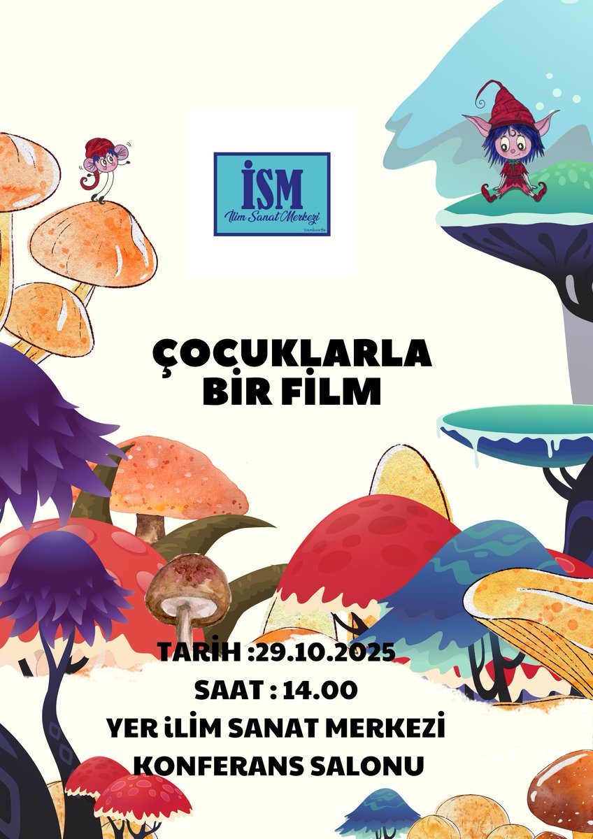 İlim Sanat Merkezimizde, 
"Çocuklarla Film İzliyoruz" 
etkinliği devam ediyor...
29 Ekim Çarşamba günü ,
Saat 14.00 de 
Çocukları bekliyoruz....