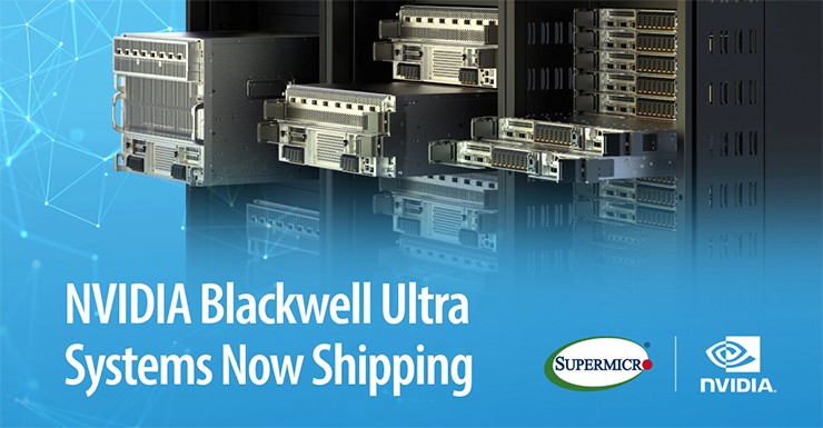 asbis_me's tweet photo. Supermicro Begins Volume Shipments of NVIDIA Blackwell Ultra Systems and Rack Plug-and-Play Data Center-Scale Solutions.

https://t.co/4Z1nip9Gx5

#Supermicro #Server #Shipments #NVIDIA #DataCenter #AI #ServerSolution https://t.co/TIyP8p28dI