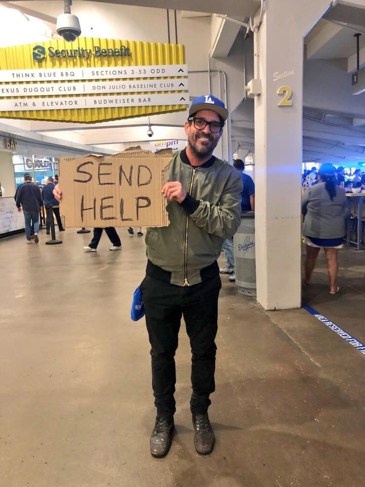 During the 18th-inning back in 2018, this fan was asking to be airlifted.