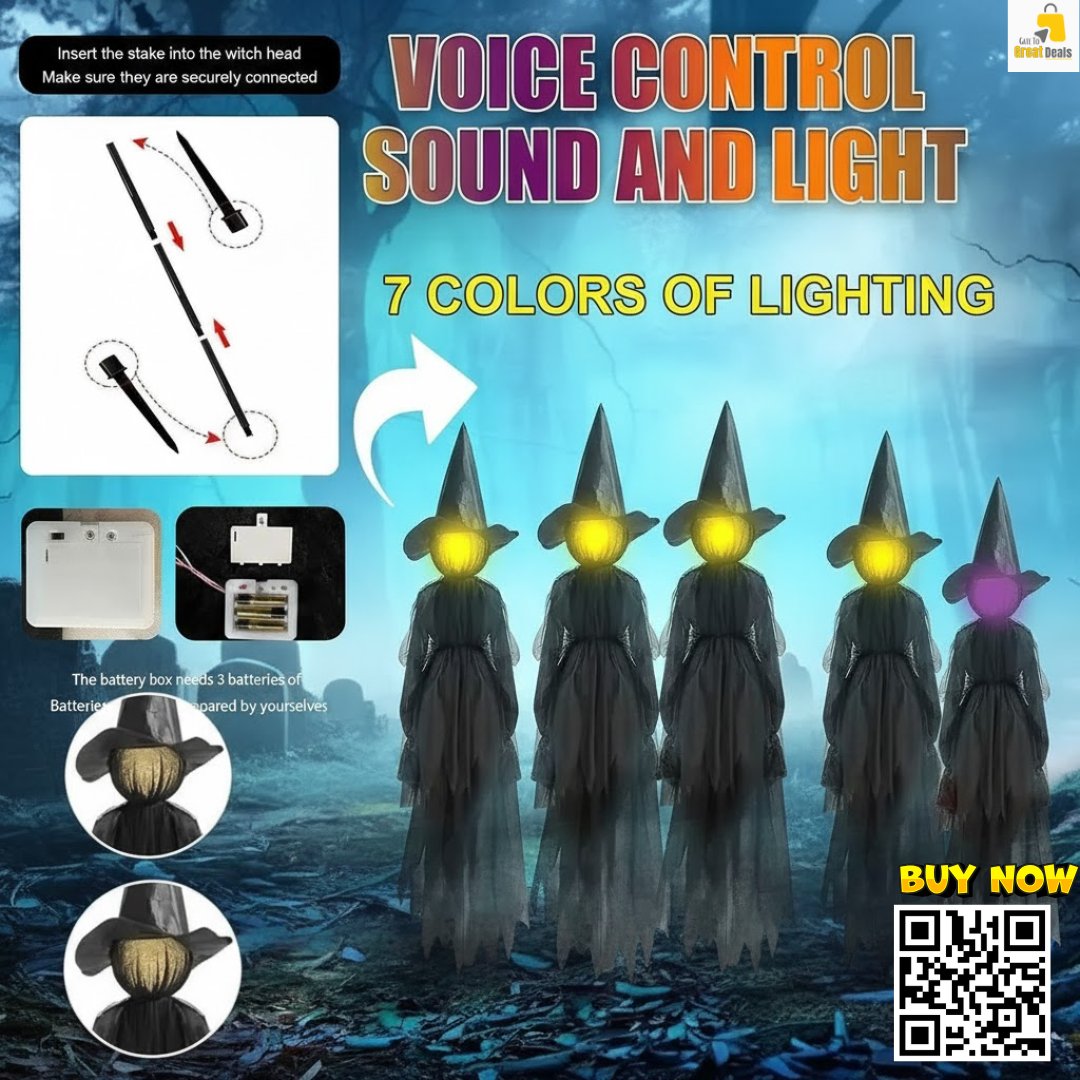 G2G_Deals's tweet image. Light, sound, and pure Halloween magic! 👻🧙‍♀️
Voice-controlled witches that glow in 7 colors — the ultimate spooky decor!
🛒 Shop now and enchant your yard!
bit.ly/4nmrPjT
#HalloweenDecor #SpookyLights #VoiceControl #WitchMagic #7ColorLED