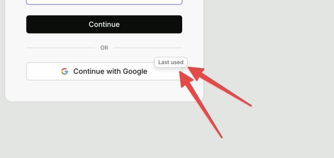 sudarsh1997's tweet photo. The “Last used” badge on sign-in?
Two words, tons of friction gone.
Love when design respects momentum.
#UX #LoginUX #DetailsMatter https://t.co/9wXdS4t47j