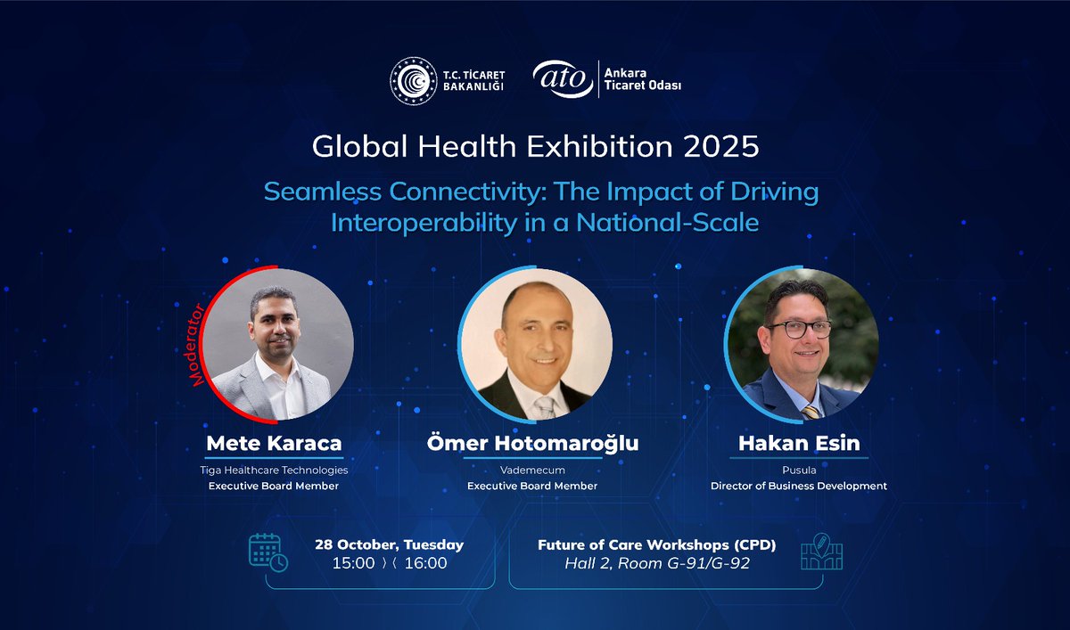 Global Health Exhibition 2025’te buluşuyoruz!

Sağlık bilişiminde ulusal ölçekte birlikte çalışabilirliğin etkilerini ve sürdürülebilir dijital dönüşüm için atılacak adımları konuşacağız.

Geleceğin sağlık sistemini birlikte şekillendirelim!