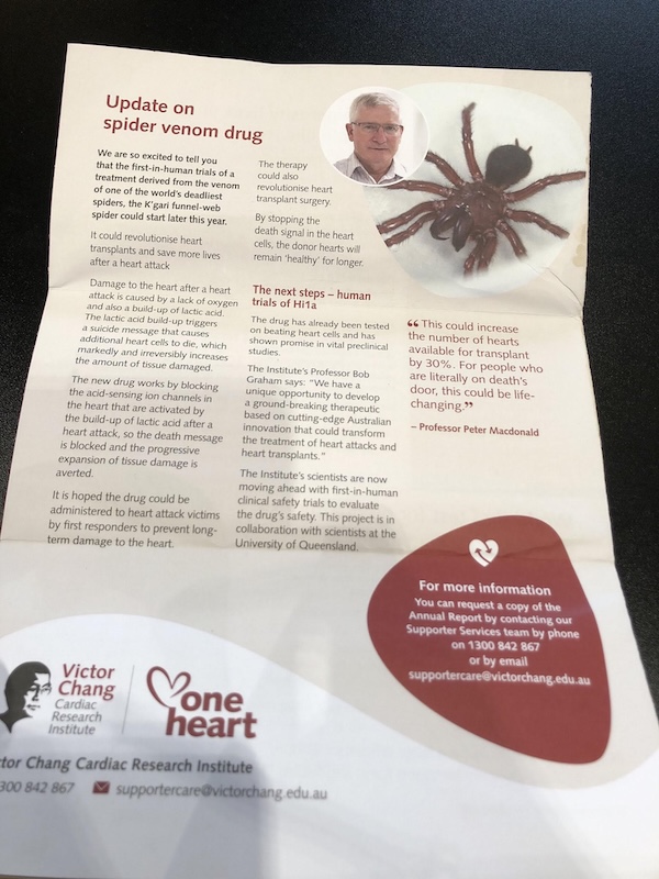 Victor Chang Institute bans then bags cardiologist Peter Macdonald for 'antisemitism', but today out raising money touting this flier ... of him <a href="/Wendy_Bacon/">Wendy Bacon</a> 
#whatsthescam #chutzpah
michaelwest.com.au/whats-the-scam…