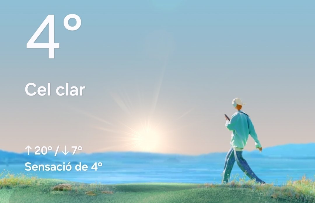 Si, de dia és, però qui surt amb aquest fred.