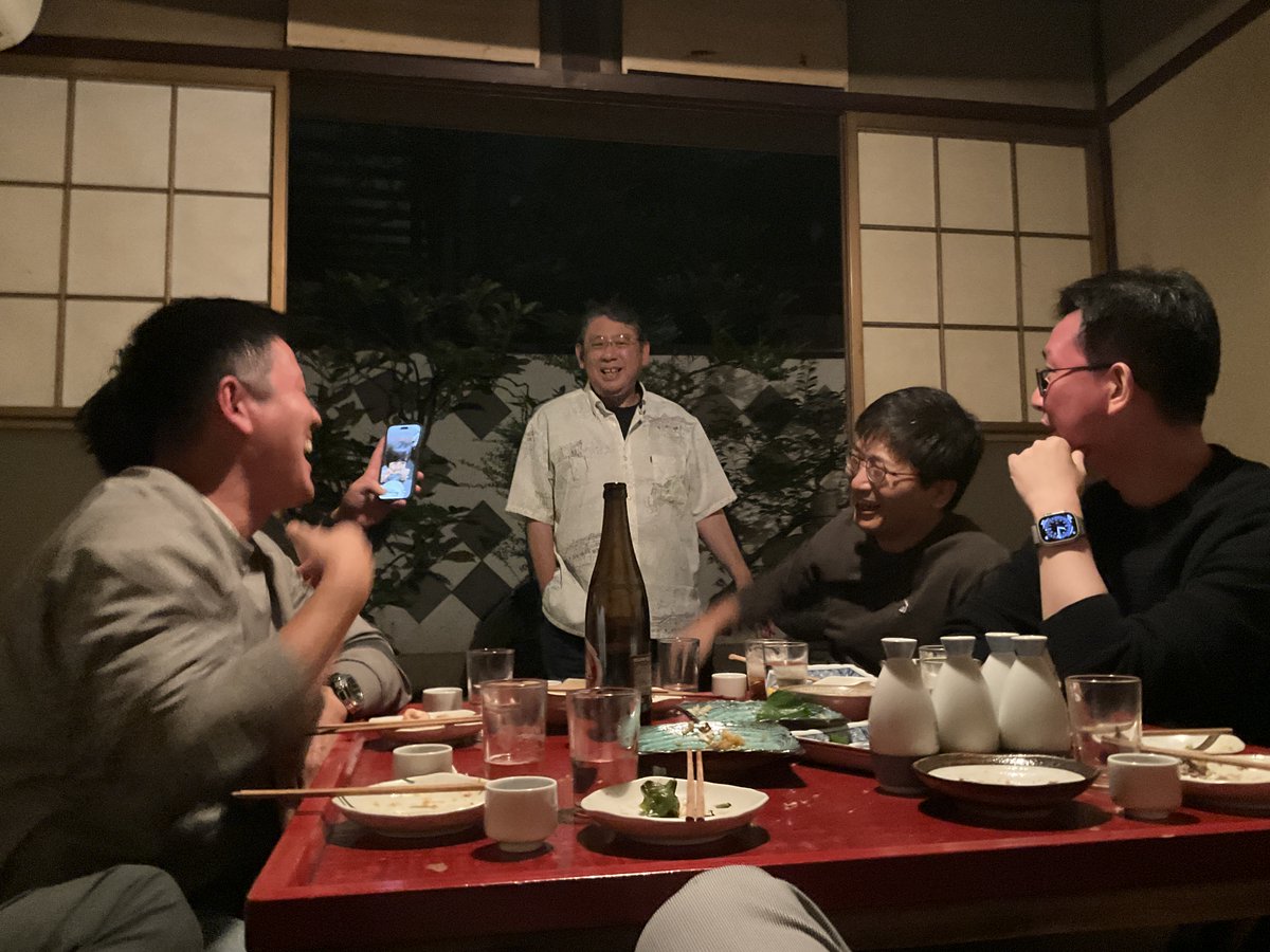 zCPAeok4TYzfLDA's tweet image. 名古屋掖済会病院との懇親会。洛和会丸太町病院とは異なる良さがあり、互いに刺激を受け合う良い関係。お酒が進みすぎてヤバい。