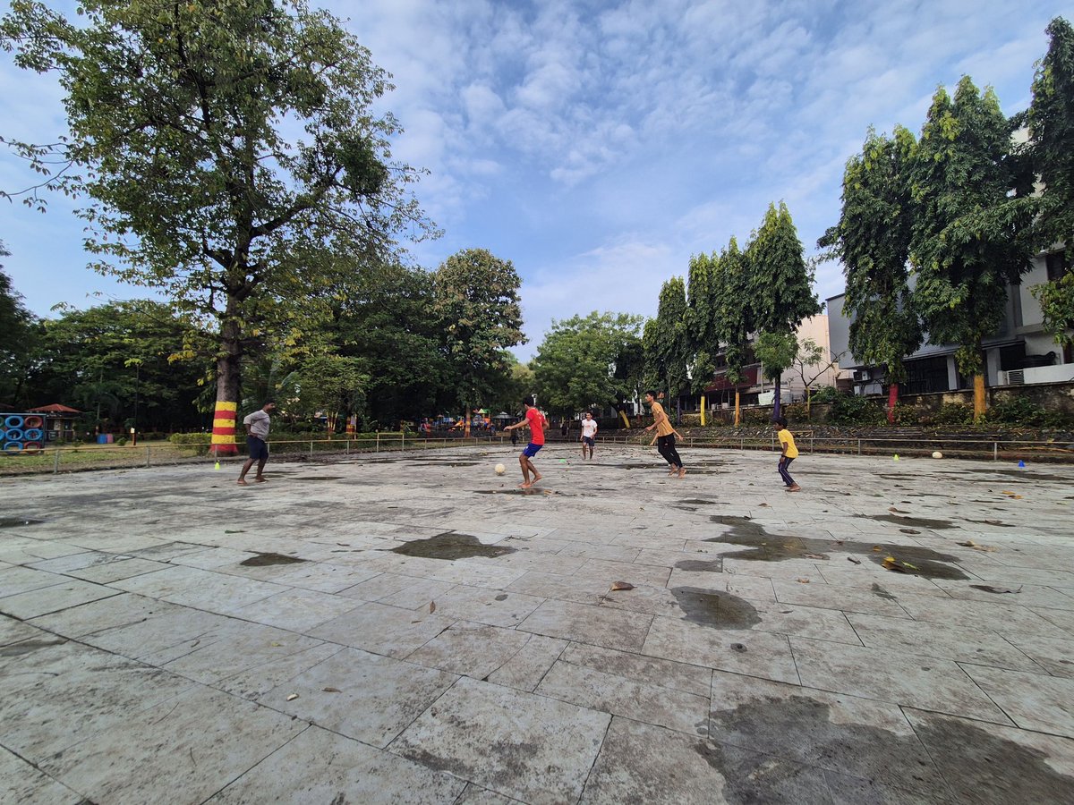 Touched green grass today in morning