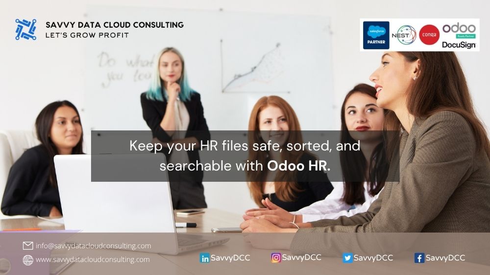 SavvyDCC's tweet image. Keep your HR files safe, sorted, and searchable with Odoo HR.
#SavvyDataCloudConsulting #Odoo #OdooExperts #OdooPartner #OdooUAE #OdooHR #HumanResources #EmployeeManagement #Payroll #Recruitment #OdooERP