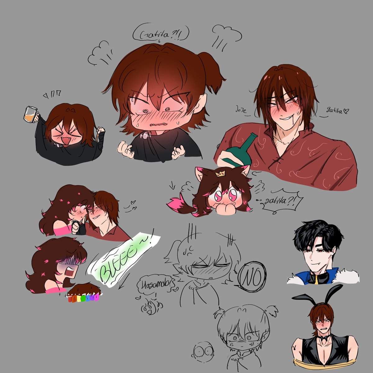 RiiniiBunny's tweet photo. Luciel el borrachín!
Una de más razones por las que no se emborracha nunca, es que siente vergüenza de si mismo después.
También hay un snape y un luciel modo Au de cafes de conejo de alien stage en contra de su voluntad.
#thewishroll #thewish https://t.co/lJg9s6K2P4