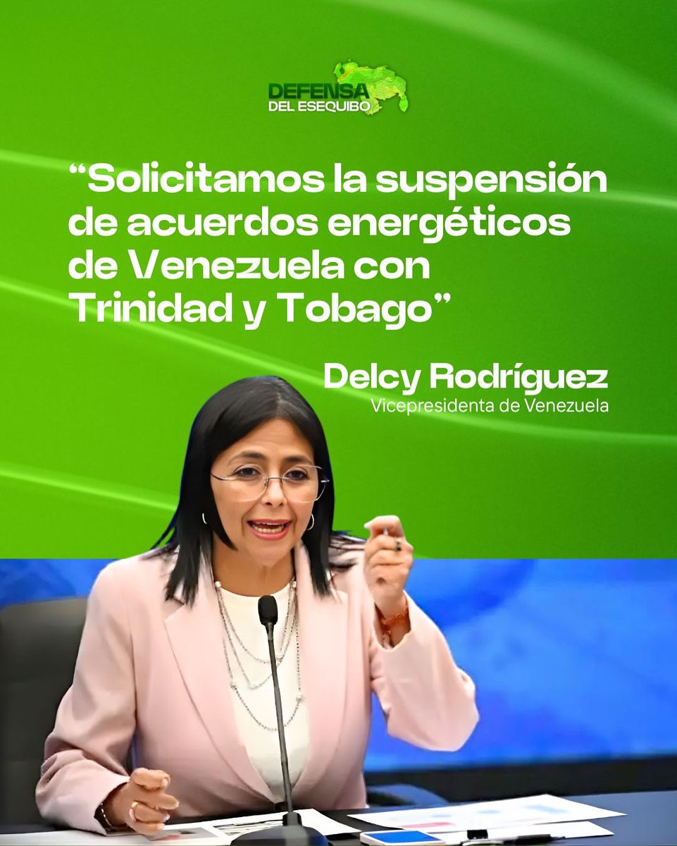 La vicepresidenta de Venezuela Delcy Rodríguez informó que están en marcha acciones de falsa bandera contra Venezuela orquestadas por la primera ministra de Trinidad y Tobago y por la CIA. 

Por esto, la directiva del Ministerio de Hidrocarburos y su operador PDVSA han decidio
