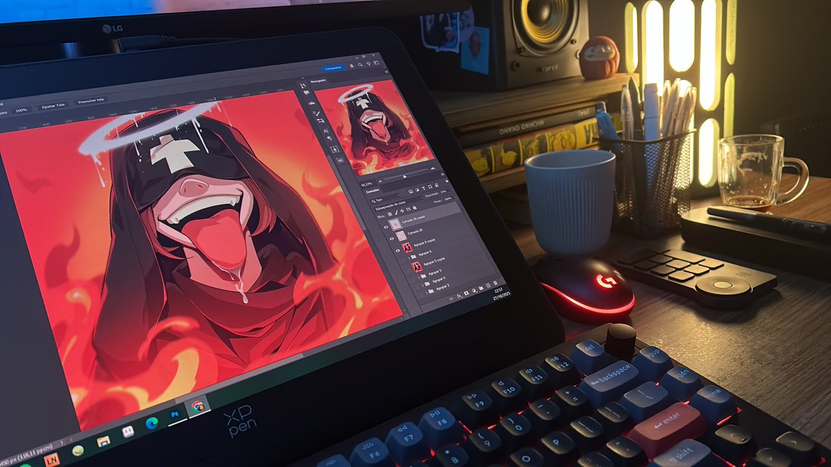 Enfim a saúde começou a me deixar testar de verdade a mesa nova 🥺🤌🏻