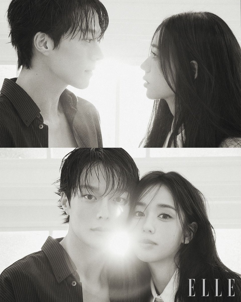 kdramasdiary's tweet image. #JangKiyong and #AhnEunjin for Elle Korea 🖤