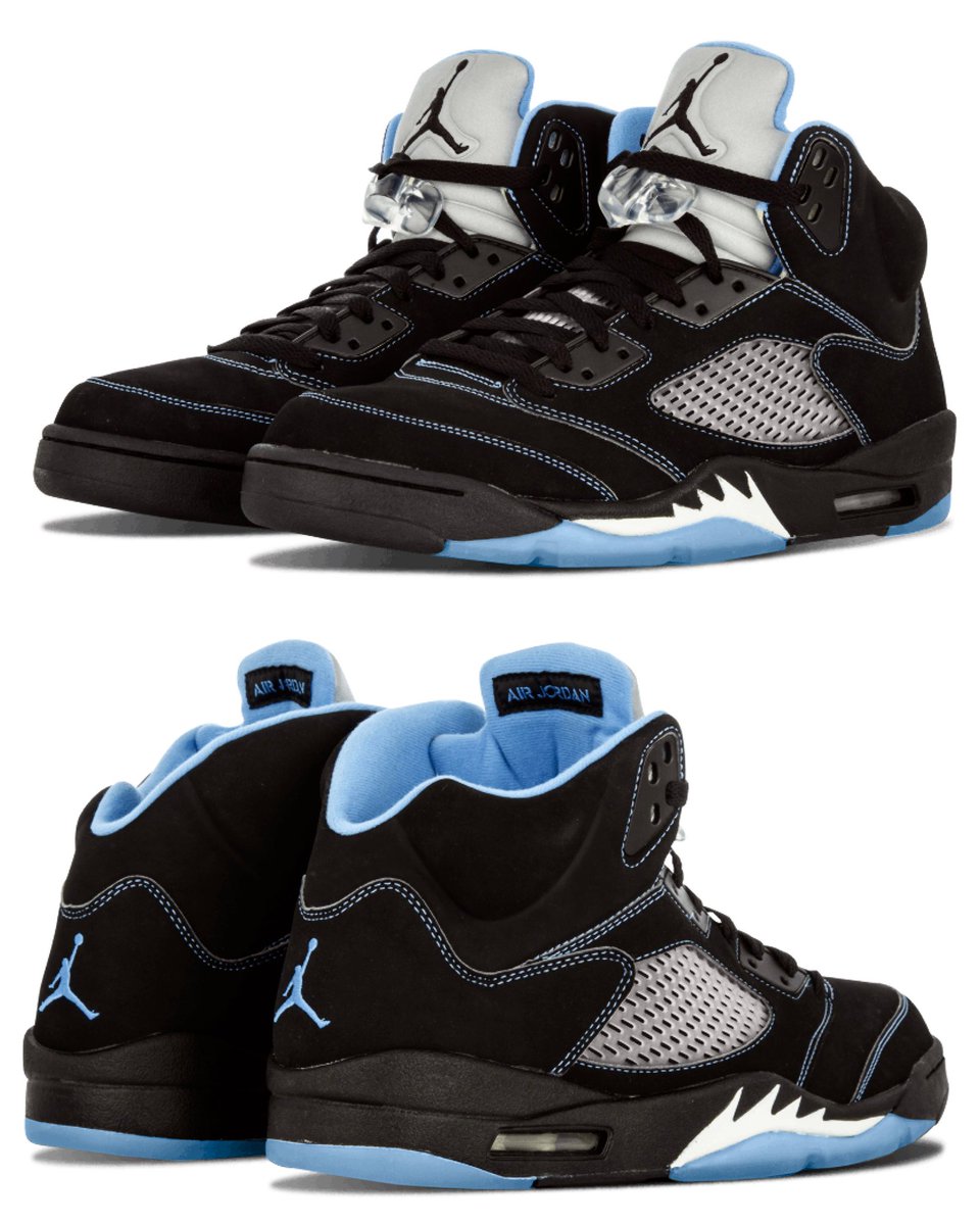 JustFreshKicks's tweet photo. Air Jordan 5 “Black/University Blue” Returns Fall 2026 🥶 https://t.co/bN0GpXERRt https://t.co/3cXz8sIUSs