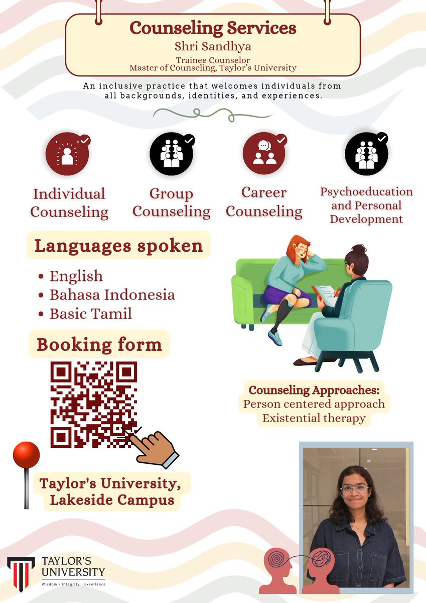 sunstawan's tweet photo. Anyone in need of free counseling sessions around Subang Jaya area and okay to come to Taylors University can fill up this form!

https://t.co/j8IZdgbjhh

If you're not from around the area, I can do online sessions too!! 😊 https://t.co/u83AXVgPFk