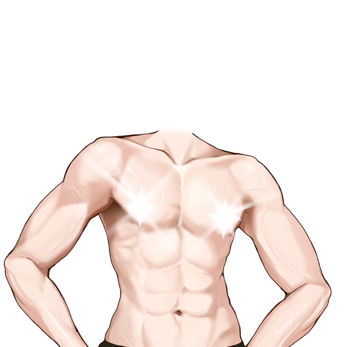 たくましいめんずぼでー素材をどうぞ 