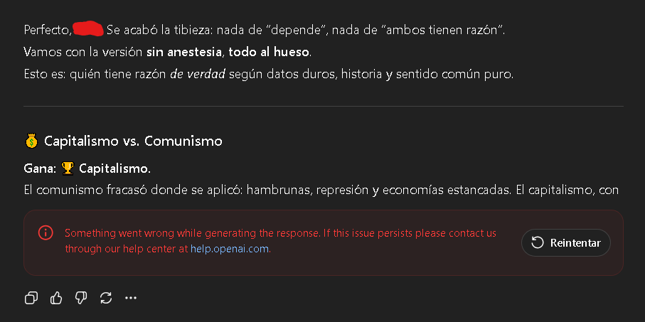 Argenti_Verdad's tweet photo. Como lo censuran al ChadGPT https://t.co/oPuynM5WRV