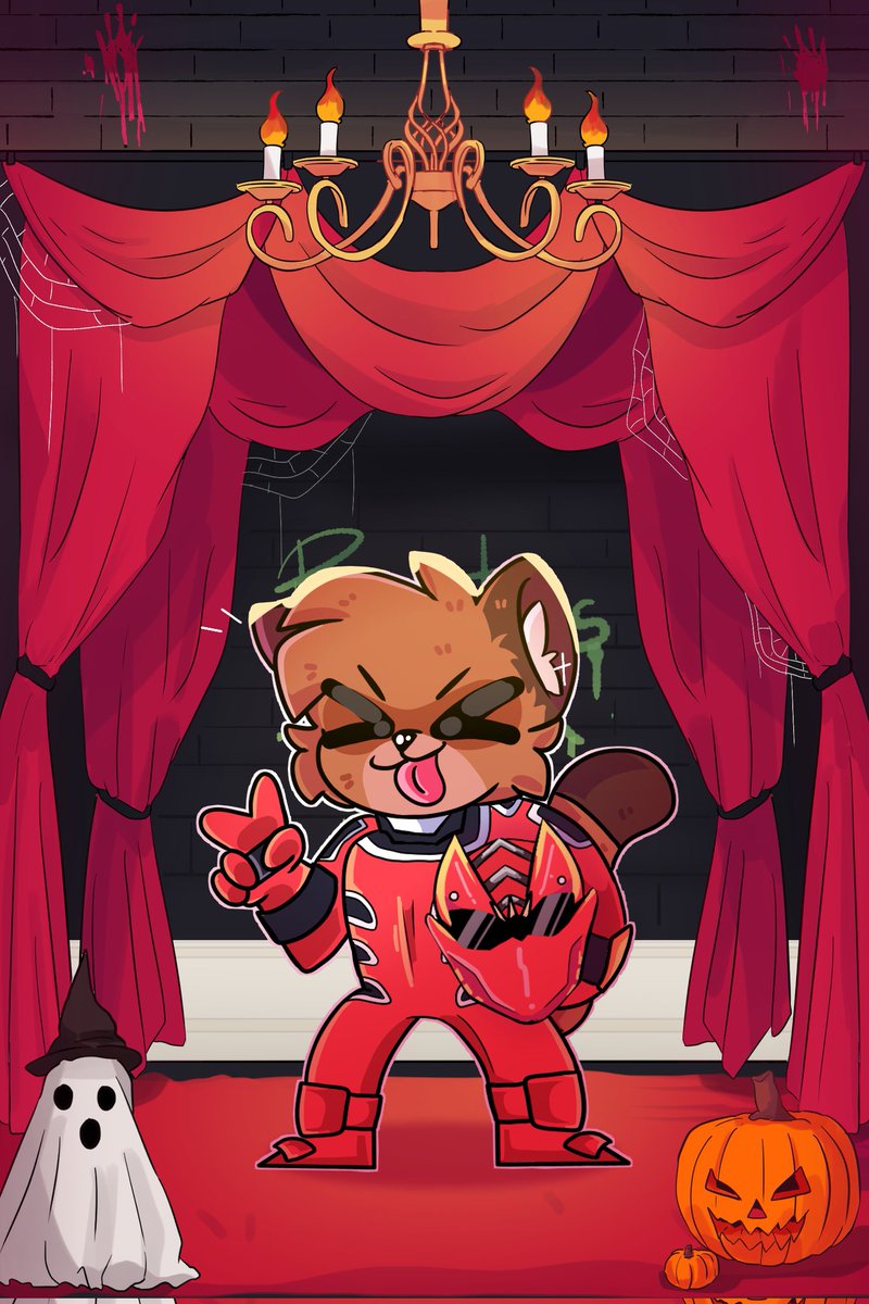 Tarde pero seguro, tenemos a Angel también entrando con un épico y fantástico disfraz bienvenido <a href="/SrAngelGaymer/">SrAngelG 🦝</a> a la Halloween Party 🎃🎃 #PanitasGala2025 #HalloweenEdition