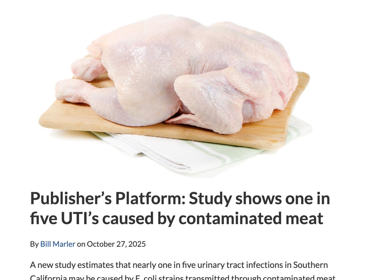 1 in 5 utis comes from meat