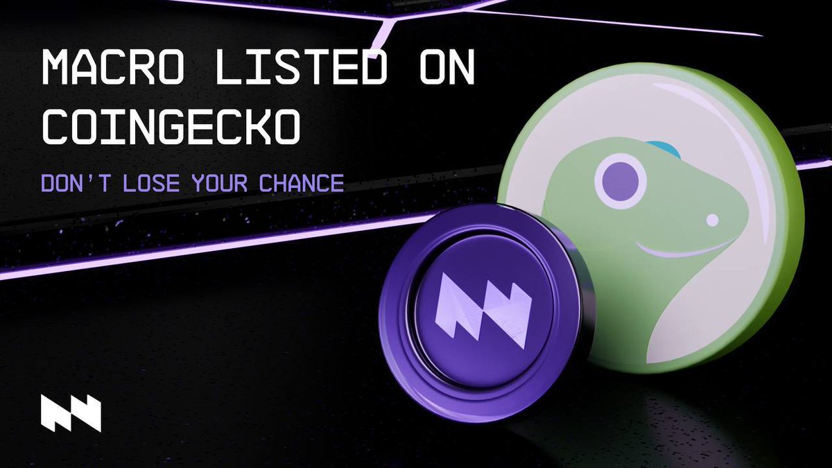 MacroBrowser's tweet image. $MACRO is officially listed on CoinGecko 🦎

The new internet is on the map.
Track it. Watch it. Own it.

coingecko.com/en/coins/macro