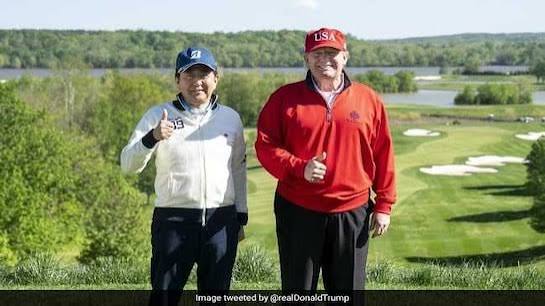 <a href="/MargoMartin47/">Margo Martin</a> <a href="/realDonaldTrump/">Donald J. Trump</a> That is awesome! 
Trump an Abe golfed together multiple times. ❤️