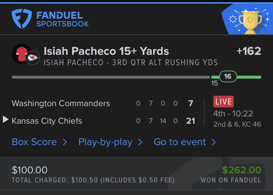 🍀Cash Ladder Leg 4️⃣
🚨Who’s tailing Leg 5️⃣❓

🔥🔟 Interactions and I’ll drop Leg 5️⃣ this week

💰+3.76U total on the other 4 bets

1️⃣✅$10➡️$19.09
2️⃣✅$19.09➡️$36.44
3️⃣✅$36.44➡️$89.27
4️⃣✅$89.27➡️$160.69
5️⃣❓$160.69➡️❓

#GamblingX