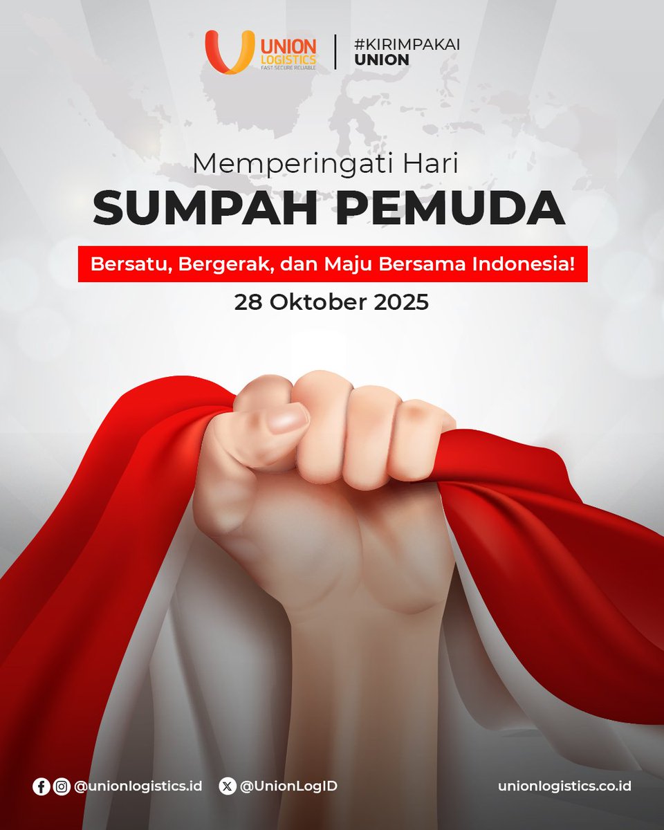 UnionLogID's tweet image. Selamat Hari Sumpah Pemuda!

Semangat persatuan dan perjuangan para pemuda menjadi inspirasi kami untuk terus bergerak, mengantarkan harapan ke seluruh penjuru negeri.

Bersatu, Bergerak, dan Maju Bersama Indonesia!
