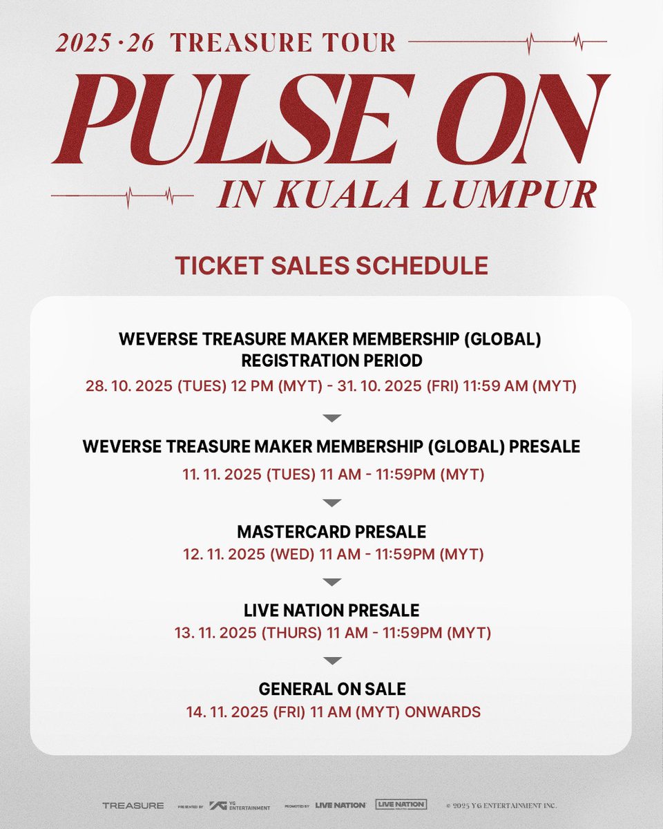 GoLiveAsia's tweet image. Malaysia TREASURE MAKER 𝙃𝙚𝙧𝙚 𝙒𝙚 𝙂𝙤! The seat map is out! Plan out your seats to have a perfect night with TREASURE! ✨💎
 
2025-26 TREASURE TOUR [PULSE ON] IN KUALA LUMPPUR
📅 30 May 2026 (SAT), 5pm
📍Axiata Arena
🎫 golive-asia.com
