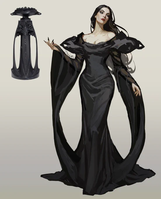 morticia addams inspired by this vase