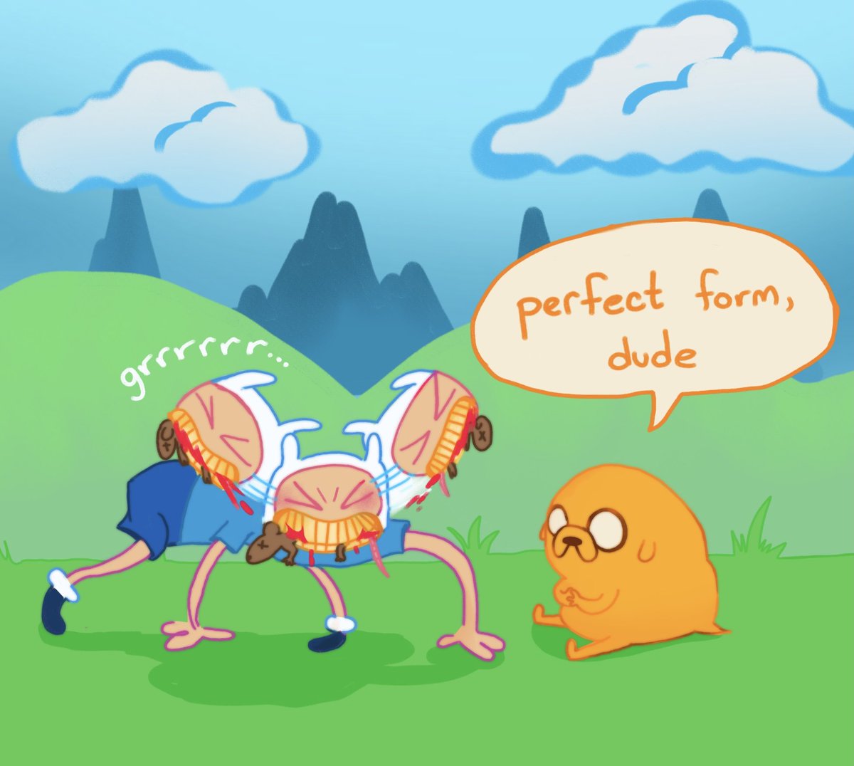 u would never guess he was raised by dogs #adventuretime