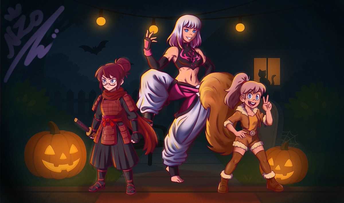 #Halloween2025 #Inktober2025 with a #TheLoudHousefanart ‼️

Las #LynnDaugthers  saliendo a pedir dulces🎃🍬

// recuerden que en Noviembre se viene la #Lynncolnweek. No se lo pierdan. 😎