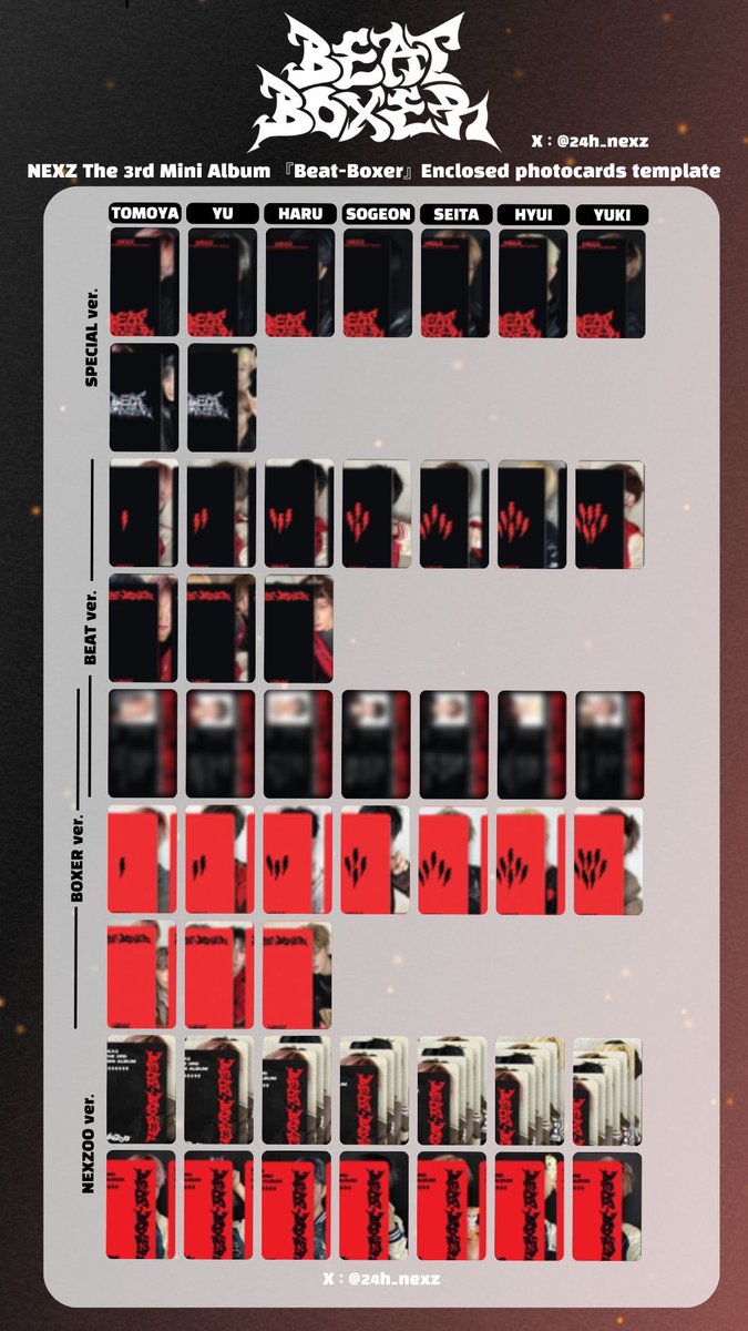 NEXZ サノク2倍数トレカ トモヤ 韓国 NEXZ beatboxer サノク 2回参加