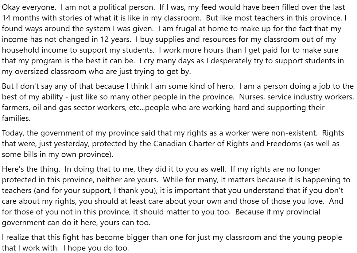 This is an important time in Alberta.