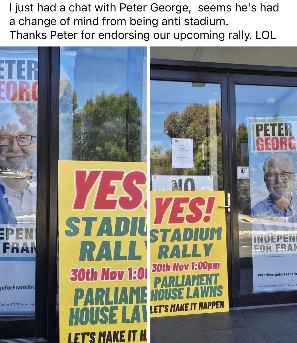 metacoop_r's tweet photo. 😂 great promotion for #yesstadium
#politas https://t.co/GAE5ZRPwjv