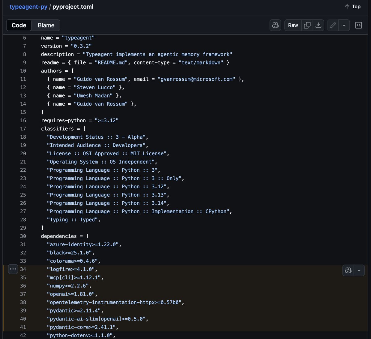 pydantic's tweet image. Guido (the creator of Python) is building Pydantic AI AND Pydantic Logfire!