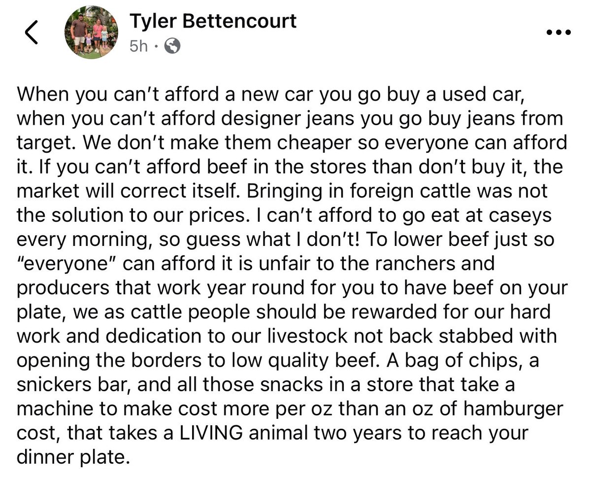 Read it! Very powerful message from a young  salebarn owner (and friend)  trying to feed his family and serve his community and customers. No negative comments please. Albion Livestock (Albion, NE).