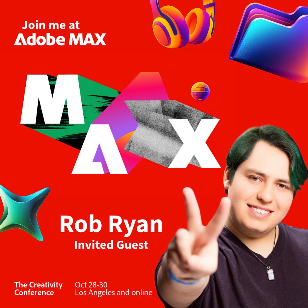 Excited to meet folks this week at the #AdobeMax event in LA!

Shoutout to <a href="/Adobe/">Adobe</a> for inviting me to share my thoughts, experiences and perspective on the creative landscape!

#AdobePartner #Adobe #CreativityConference
