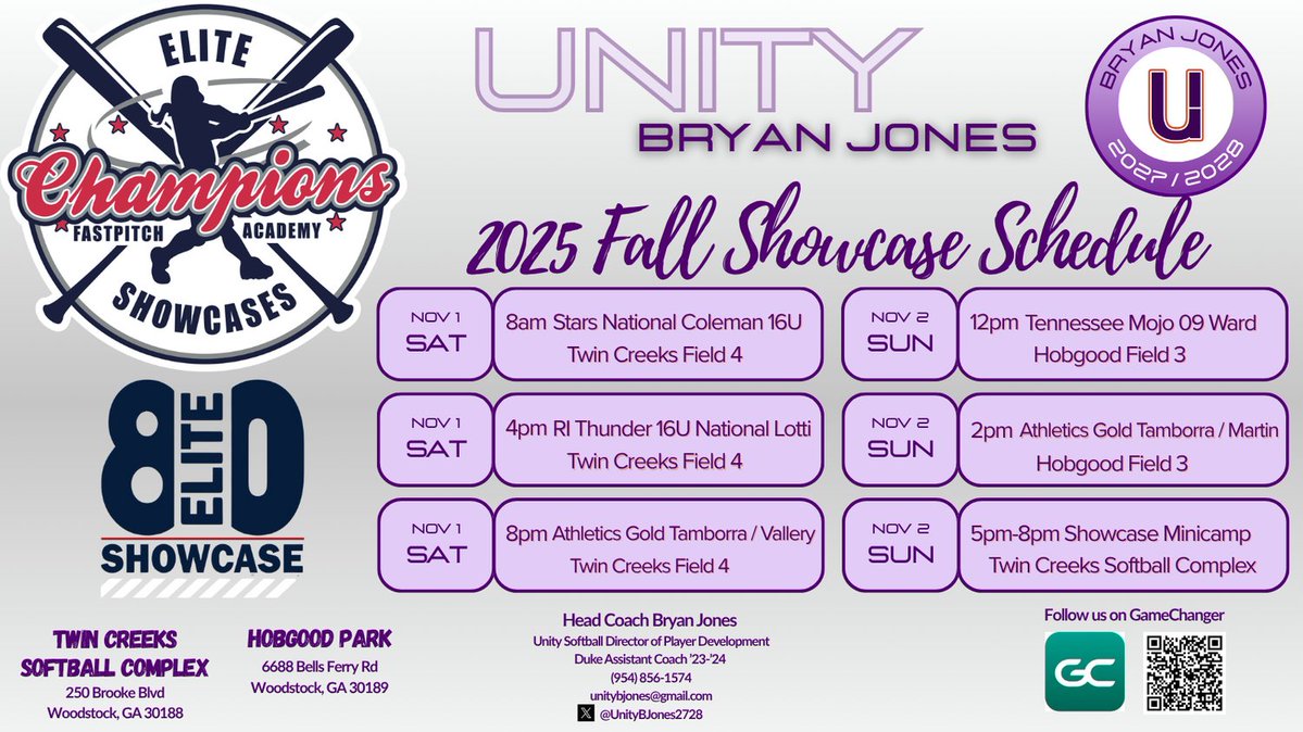 UnityBJones2728's tweet image. Looking forward to taking to the fields @CFPAShowcases in Woodstock, GA this weekend!