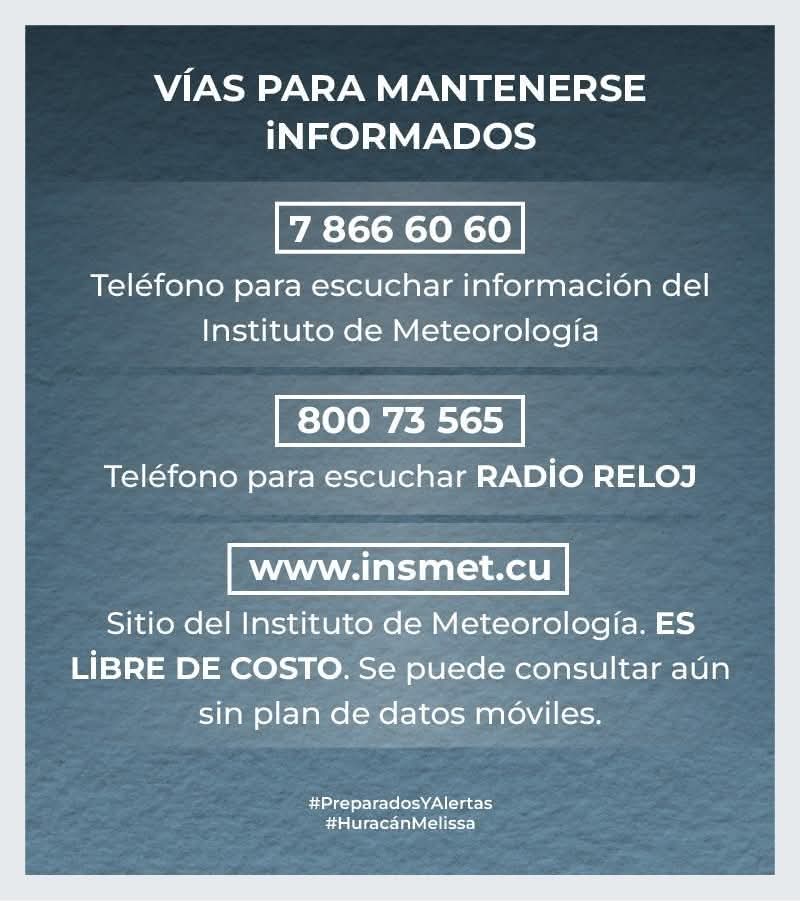 #PreparadosYAlertas ✌️
#CimexTeInforma 🗣️