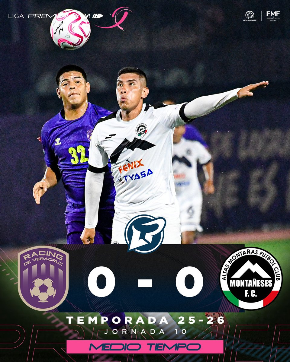 ⏸️ Medio tiempo en el Puerto.
Racing de Veracruz y Montañeses FC mantienen el empate sin goles tras una primera mitad muy disputada.
Todo por definirse en la parte complementaria.