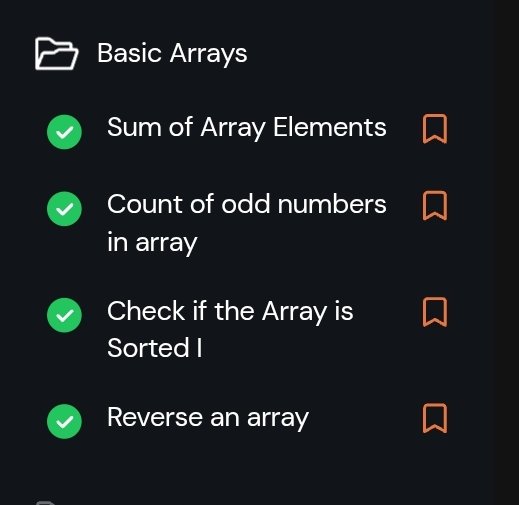 PrathamJainone's tweet image. Day 2 of #100DaysOfCode
In DSA, I finished the Basic Arrays module.
In Web Dev, I completed more theoretical topics and HTML. 
#CodingJourney