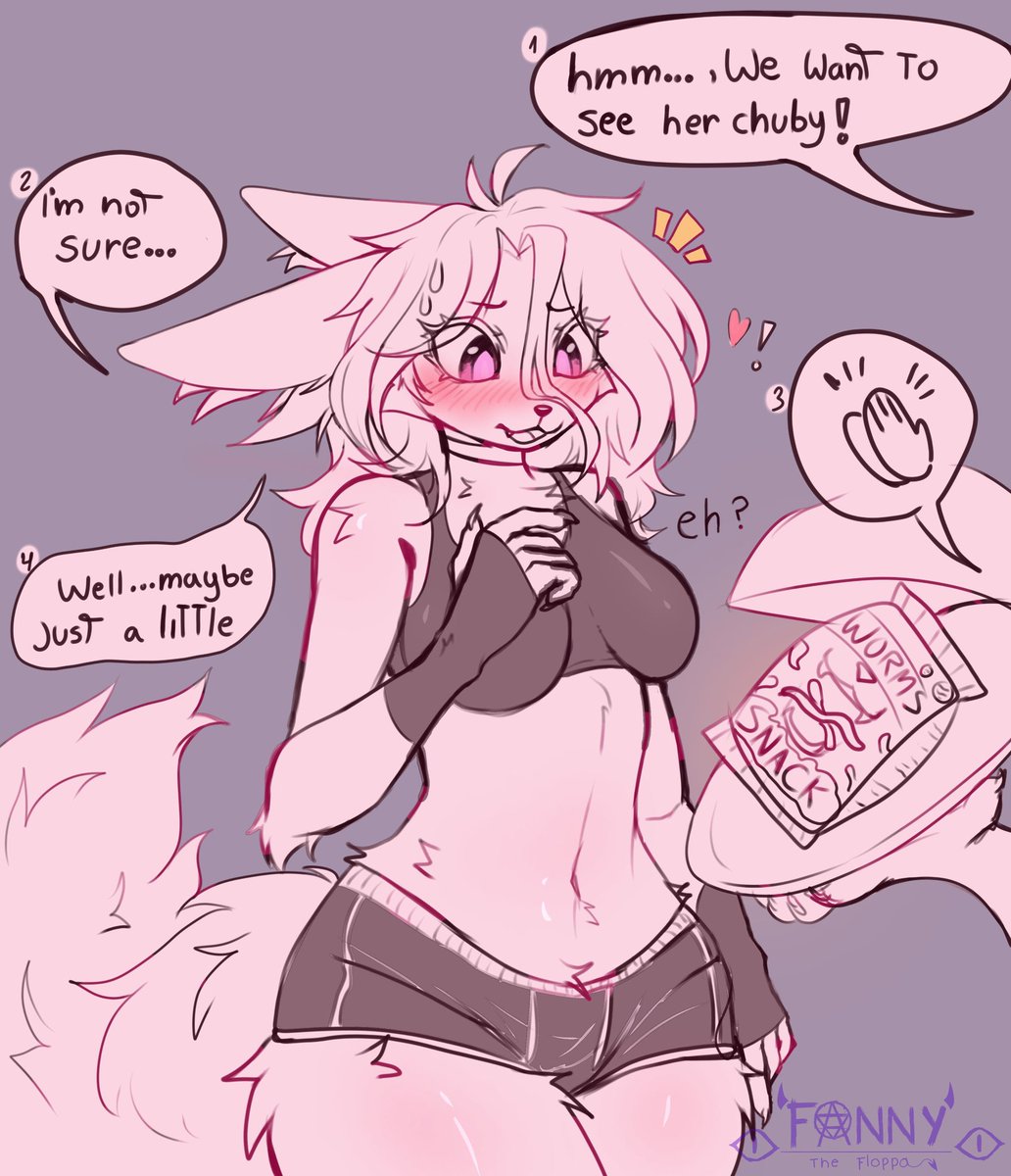 The Fennec can't resist her favorite snacks, even though she knows they'll make her chubby x'3

#furry #furryfandom #furryartwork