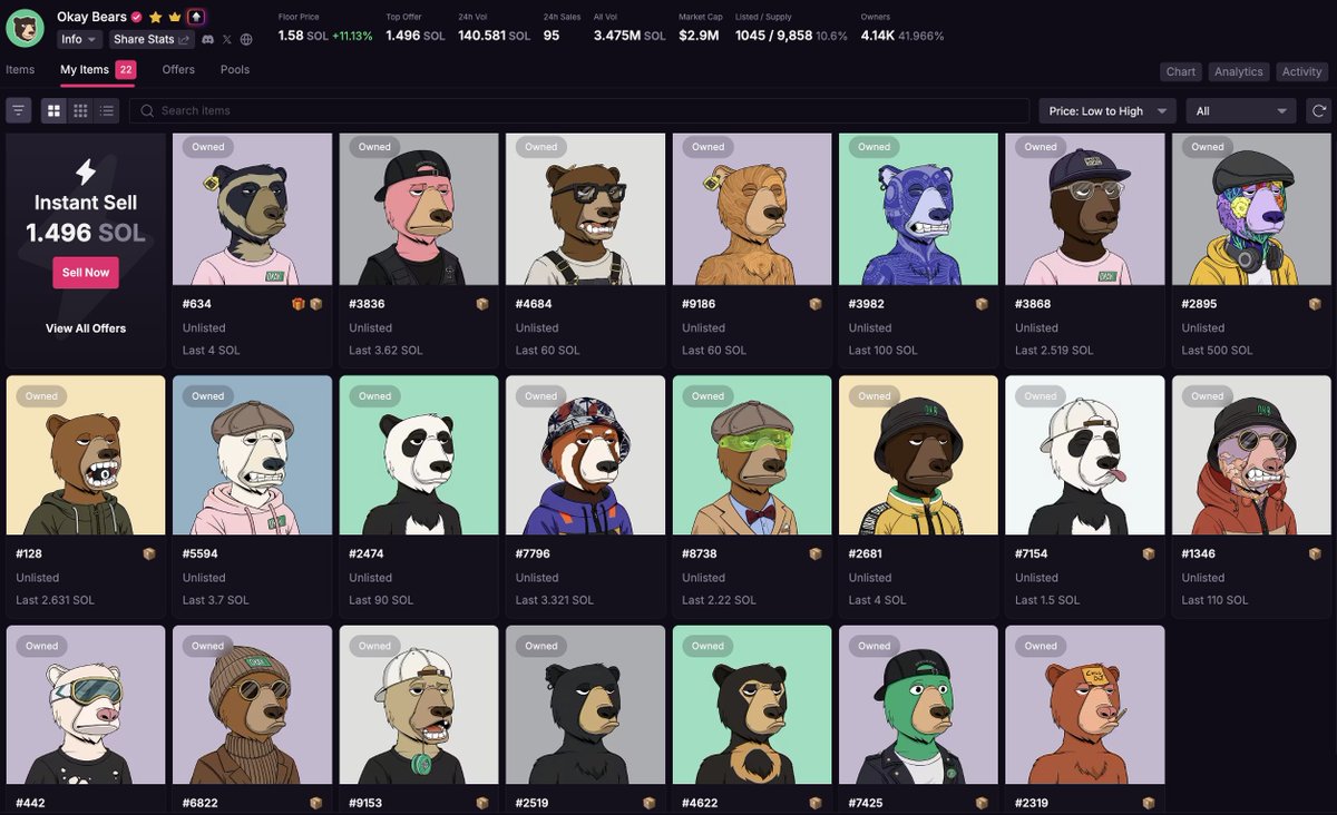 dak_daze's tweet image. Just bought 2 @okaybears NFTs.