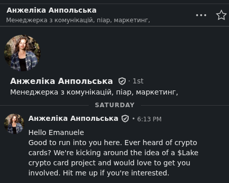 eldios's tweet photo. 1/6 🚨 SECURITY ALERT: LinkedIn Fake Recruiter Malware Campaign 🚨

Got hit (again) with a sophisticated malware delivery attempt via LinkedIn today. Sharing so nobody becomes exhibit B.

The (usual) Attack Flow

1. Initial Contact: Fake recruiter "Anzhelika Anpolska" (https://t.co/cdwEP19JWK) - profile looks legit enough to pass a 5-second glance
2. Social Engineering: Standard recruitment playbook with artificial urgency (because top talent is definitely recruited via cold LinkedIn DMs asking you to run
random code)
3. Malicious Repository: https://t.co/MhxlL38Eha
4. The Trap: "Please review this code" - except it's heavily obfuscated JavaScript that no legitimate company would ever send

The Payload

Found the malicious code in ps.config.js - and by "found" I mean "immediately recognized because legitimate code doesn't look like this."

Technical Analysis: