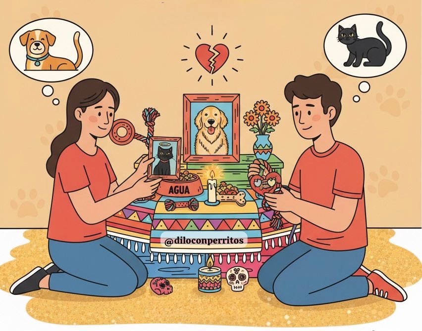 DiloConPerritos's tweet photo. Hacer un altar, funciona como una herramienta terapéutica.
Nos ayuda a reconocer la pérdida, a validar nuestras emociones y a resignificar el amor que aún sentimos 🫂

Cuando escoges la foto, su juguete favorito o su plaquita, estás diciendo inconscientemente: “Tu vida fue importante para mí. Y tu recuerdo sigue teniendo un lugar aquí.” 🐶🐱 

Ese acto tan sencillo repara y contiene. 🌼